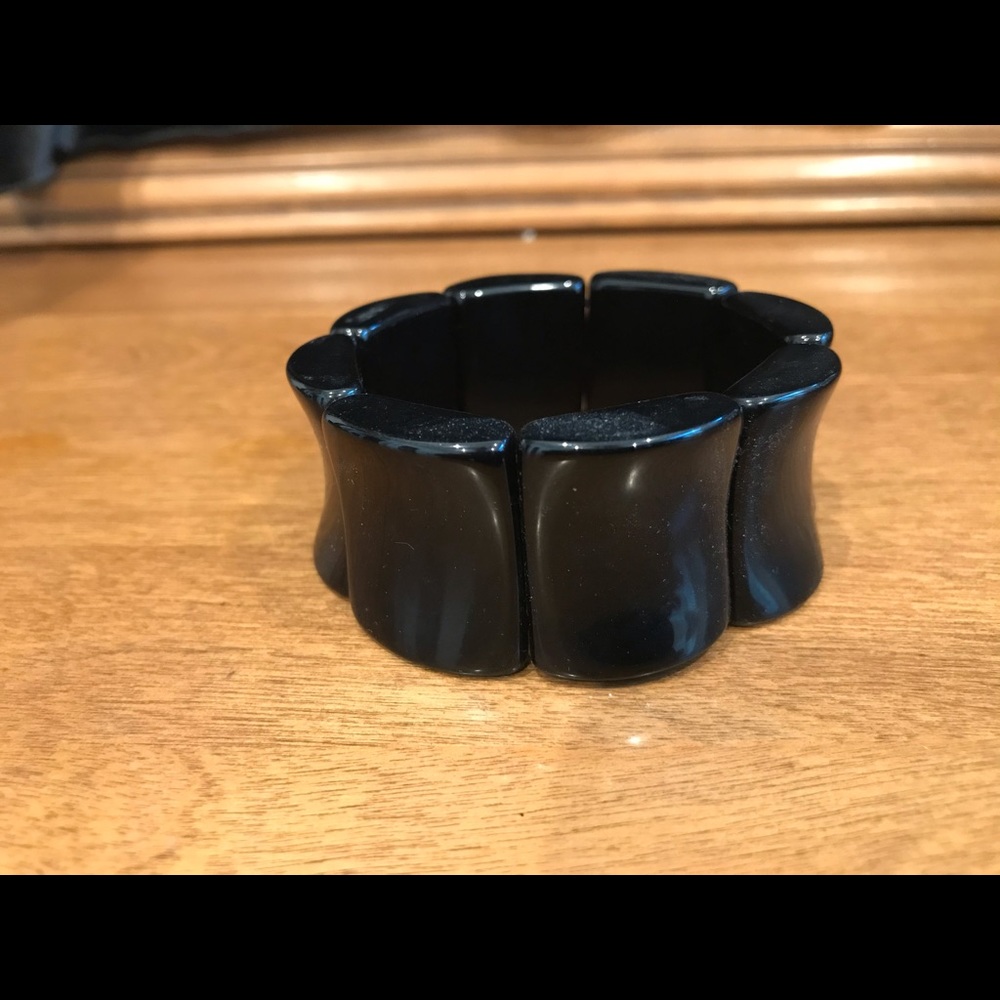 Black Costume Jewelry Stretch Bracelet